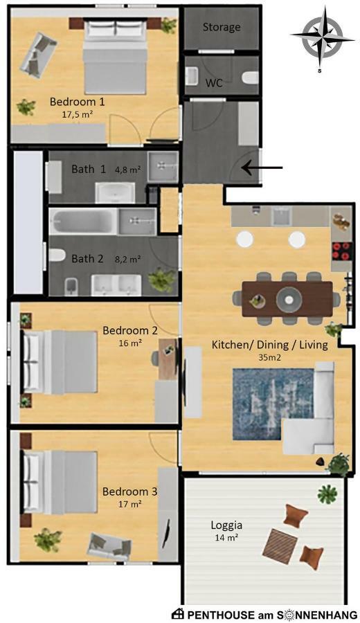Penthouse Am Sonnenhang Mit Exklusiver Ausstattung Schladming Dış mekan fotoğraf
